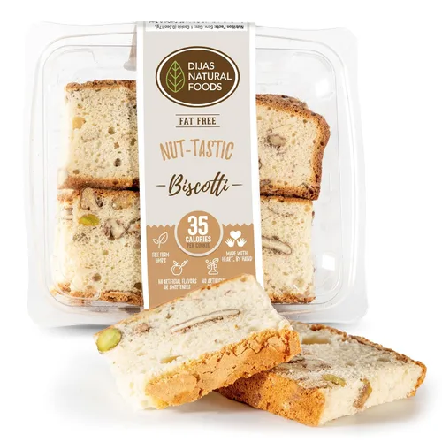 Vista 16 de DIJAS Natural Food s, Galleta de biscotti sin grasa, ingredientes naturales sin conservantes, delicioso aperitivo bajo en calorías (5 onzas)