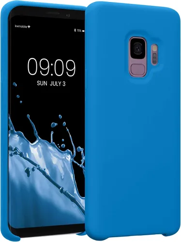 Vista 173 de kwmobile Funda compatible con Samsung Galaxy S9 - Funda de silicona TPU con acabado suave - Blue Reef