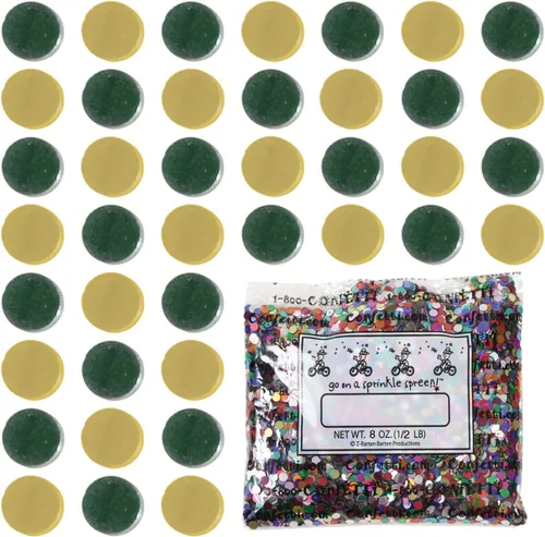 Vista 33 de Confetti Circle 1/4" Negro, Azul Marino Combo - 2 bolsas de media onza (1 oz) (8550/9971)