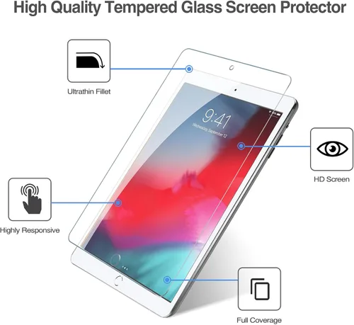 Vista 3 de ProCase 2 protectores de pantalla para iPad Mini 5th/Mini 4th, iPad Mini 7.9 pulgadas, A2133/A2124/A2126/A2125/A1538/A1550, protector de película