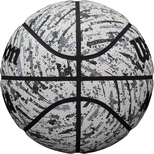 Vista 4 de Wilson NCAA Replica Splatter Basketball - Tamaño 7 - 29.5 pulgadas, negro/blanco