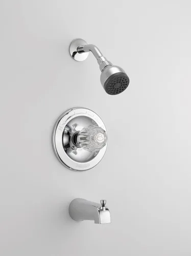 Vista 4 de Peerless P188720 Classic - Manijas combinadas completas para bañera y ducha, cromadas