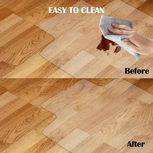 Vista 5 de Alfombrillas para sillas de suelo duro, 0.059 in de grosor, protector de mesa transparente para mesa de comedor, protector de mesa de plástico
