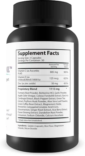 Vista 2 de Pro Metonil - Suplemento para la salud de la sangre - Potente fórmula de salud para todo el cuerpo - Contiene berberina, canela y zinc - Apoyo