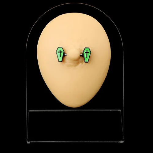 Vista 5 de Jewseen Piercing de pezón para pezón para pezón 049oz para mujer piercing para el cuerpo para Halloween