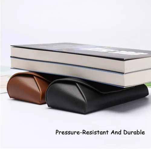 Vista 8 de 2PCS Leather Glasses Case, PU Portable Eyeglass Case, Sunglasses Case Protector