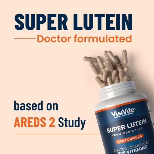 Vista 4 de VisiVite Super Lutein 444 - Vitaminas para los ojos únicas y claras – Vitaminas de luteína Max Vision para los ojos – Zeaxantina más luteína