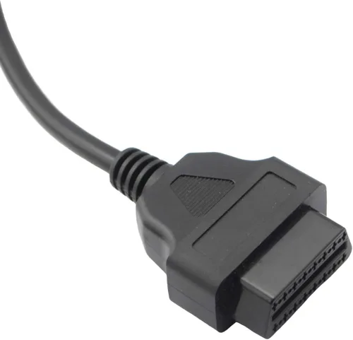 Vista 5 de iKKEGOL Universal OBD2 OBD II 16 Pin Splitter Y Cable abierto, J1962 1 macho a 2 hembra conector con soporte de montaje bajo salpicadero 19.7 in/20