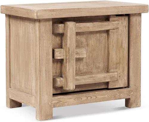 Vista 4 de Jennifer Taylor Home Rowan 28.5" Solid Reclaimed Pine Left Side Table, Natural Brown Reclaimed Pine