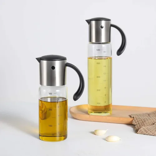 Vista 8 de Vucchini Botella Dispensadora Grande de Aceite de Oliva Dispensador de Aceite de Cocina Contenedor de Salsa de Soja con Volteo Automático - Aceitera