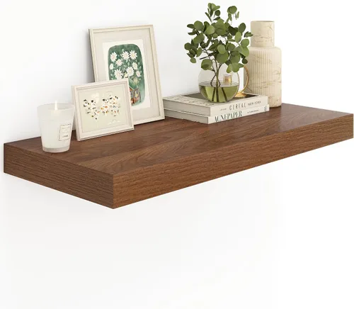 Vista 25 de Heimlove Estantes Flotantes de 12 Pulgadas de Profundidad, Estante de Pared de 12 x 12 Pulgadas de Largo, Estante de Exhibición y Almacenamiento
