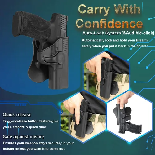 Vista 4 de Funda para Barrel Smith & Wesson M&P de 4.25 pulgadas + funda de pierna caída