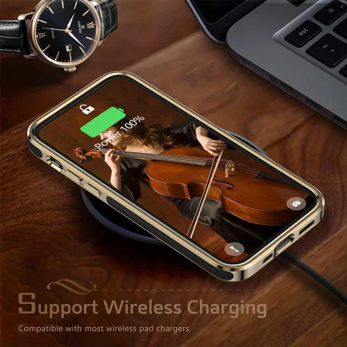 Vista 6 de LOHASIC Funda para iPhone 12/12 Pro para hombre, cuero de lujo, delgada, clásica, agarre suave, a prueba de golpes, protección de cuerpo completo