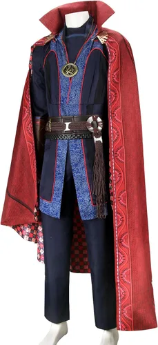 Vista 2 de HLENOK Strange Stephen - Disfraces de cosplay para hombre, bata medieval, disfraz de maestro para Halloween