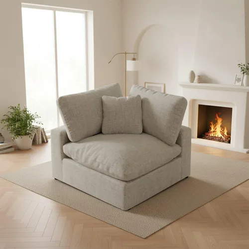 Vista 48 de Sofá modular modular con asiento profundo extra cómodo, sofás modernos negros para sala de estar, apartamento, oficina, espacio pequeño