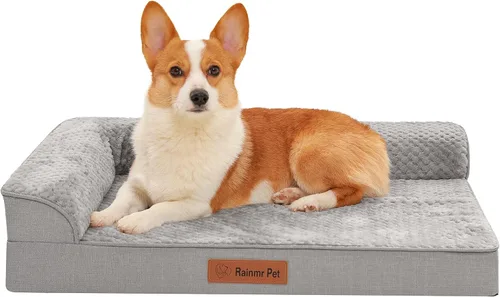Vista 17 de Cama ortopédica para perros pequeños y medianos, cama de espuma viscoelástica para mascotas con funda extraíble lavable, parte inferior