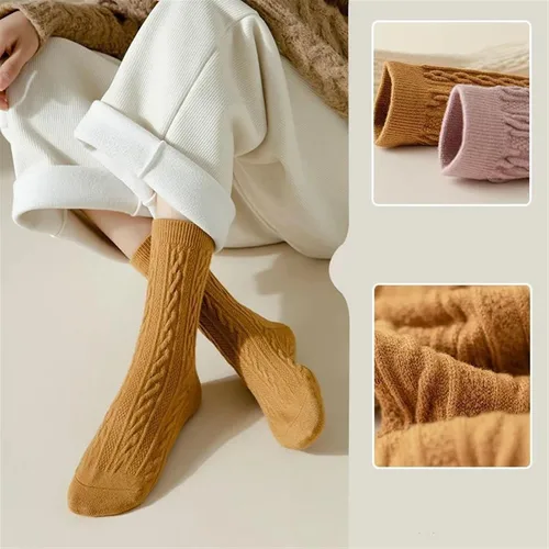 Vista 4 de TRENIS 5 Pairs Autumn And Winter Women Medium Tube Socks Versatile Comfortable Breathable Pure