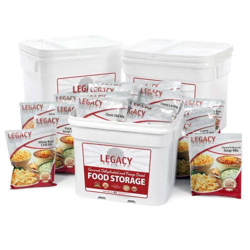 Vista 9 de Legacy Food Storage - Cubo de 120 porciones sin gluten, suministro de alimentos de emergencia, 46,200 calorías totales, 120 porciones grandes