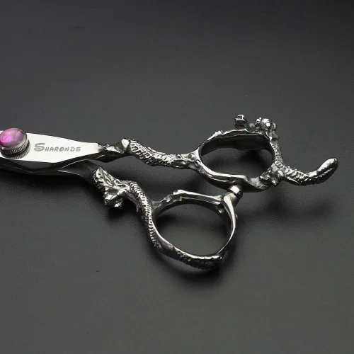 Vista 5 de SHARONDS Tijeras de corte de cabello, tijeras de peluquería para adelgazar, tijeras profesionales de peluquería para el hogar, para hombres y 7