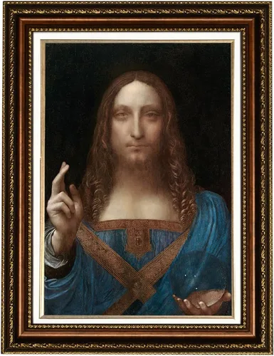 Vista 10 de ELITEART -La Belle Ferronnière por Leonardo DaVinci Reproducción de pintura al óleo Giclée de arte de pared impresiones en lienzo tamaño marcado: 29