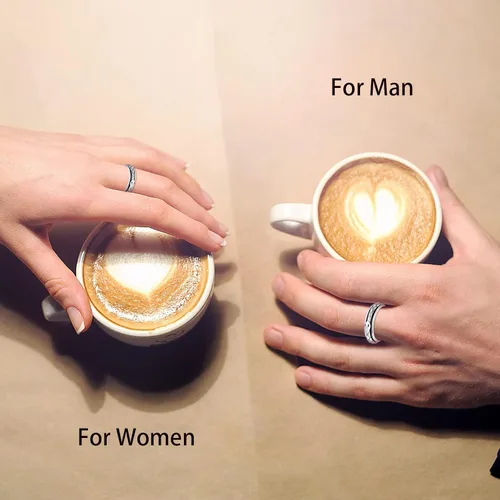 Vista 4 de LEXLUNE Vintage Ring Fidget Ring Vintage Spinner Ring for Anxiety Women Men Antique Ring For Teen Girl Real S925 Sterling Silver Band Ring