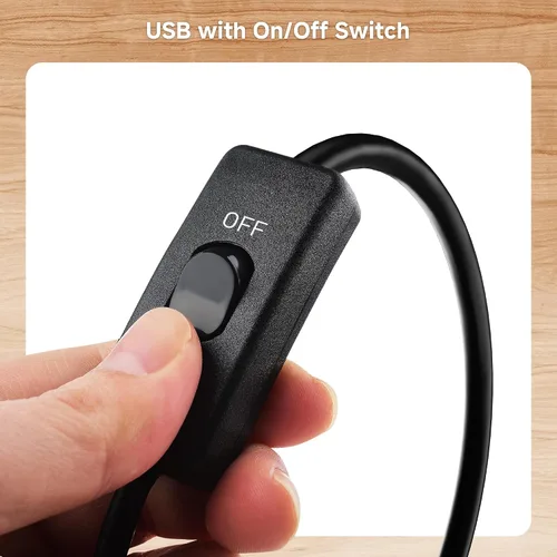 Vista 7 de Cable Matters Paquete de 2 interruptores de encendido y apagado USB, 3 pies, datos de soporte y alimentación, cable de extensión USB corto