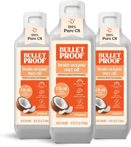 Vista 11 de Bulletproof Brain Octane Suplemento a base de aceite para el cerebro - 16 oz (paquete de 2) Aceite de coco 100% puro, suplemento energético keto