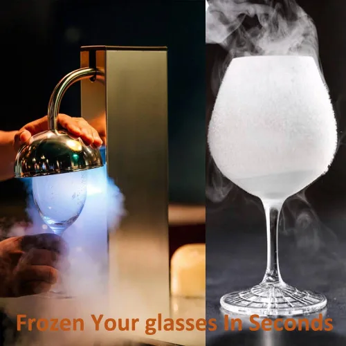 Vista 3 de Enfriador de Vidrio – Escarchador de Vidrio CO2 para Copas y Vasos – Enfriador Instantáneo de Bebidas para Cóctel, Cerveza, Bebidas Mixtas, Vino