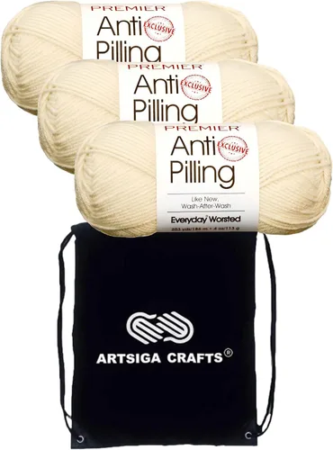 Vista 39 de Premier Yarns Antibolitas para todos los días Blancanieves 100-1 Dn100-1-Snow-White
