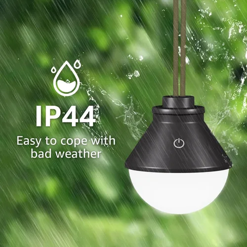 Vista 6 de Paquete de 2 faroles LED recargables de 5000 mAh con magnético, 600 lúmenes, impermeable, funciona con pilas, luz colgante para tienda, inalámbrico