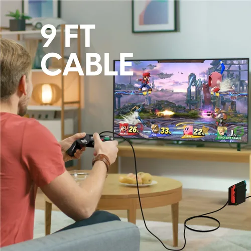 Vista 4 de TALK WORKS Wired GameCube Controller - Gaming Controller Compatible with Nintendo Switch - USB-A Connection - Nintendo Switch Controls And Turbo