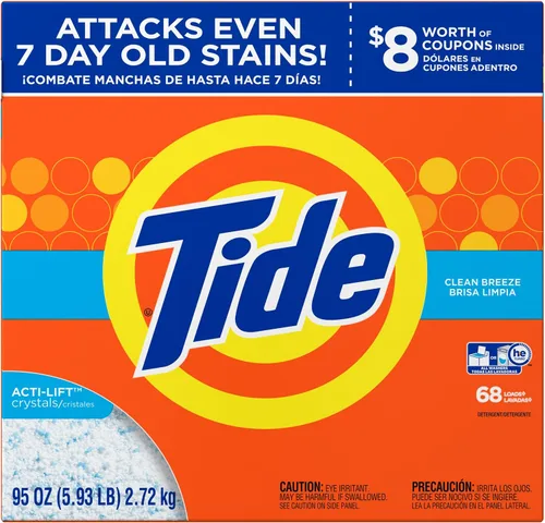 Vista 2 de Tide Clean Breeze HE Turbo - Detergente para ropa en polvo, 68 cargas, 95 onzas
