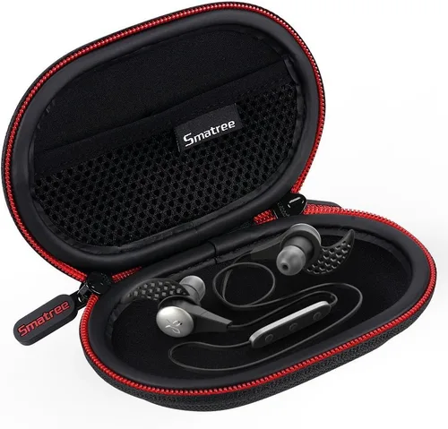 Vista 4 de Smatree Funda rígida para auriculares compatible con BeatsX, Beats Flex, Powerbeats2, Powerbeats3, auriculares deportivos Bluetooth, funda de Negro