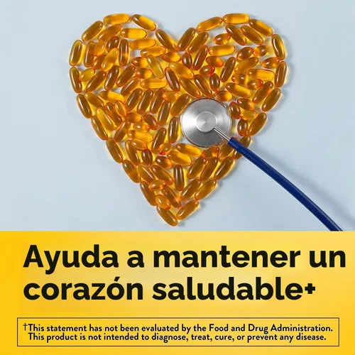 Vista 2 de Nature Made Aceite de pescado 1000 mg, Suplemento Omega 3 para la salud del corazón, 90Softgels,.