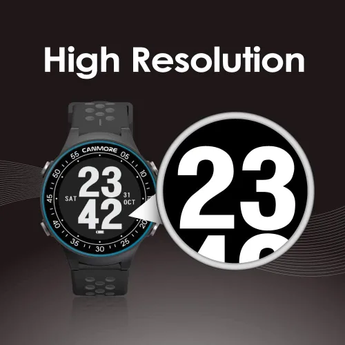 Vista 3 de CANMORE TW411 Reloj GPS de golf con rastreador de fitness, más de 41,000 cursos mundiales precargados gratuitos, chip IC mejorado, azul