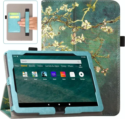 Vista 12 de ACdream Funda para tablet Fire HD 8 y 8 Plus de 10ª generación 2021, funda delgada de piel sintética, con soporte plegable, encendido y apagado