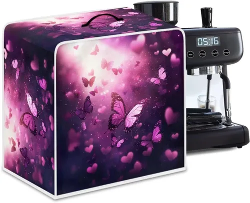 Vista 8 de Cubiertas para máquina de café con mango superior, resistentes a las manchas, para mezclador, compatible con la mayoría de cafeteras
