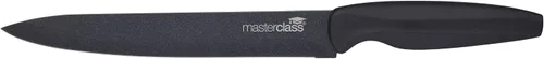 Vista 5 de MasterClass Agudo - Juego de cuchillos de acero inoxidable antiadherentes de 5 piezas y bloque magnético para cuchillos, color negro