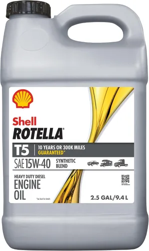 Vista 14 de Shell Rotella Aceite de motor diesel T5 Synthetic Blend 10W-30, 1 galón