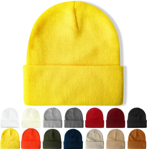 Vista 21 de NPQQUAN Beanie for Men Women Winter Hats for Mens Beanie Cuffed Knit Beanies Skull Cap