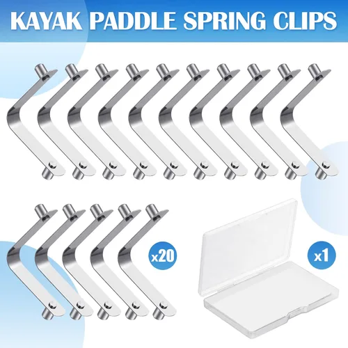 Vista 4 de Oudain 20 piezas de clip universal de acero inoxidable para todas las piscinas, botón de resorte, espumadera de spa/redes de bloqueo de doble