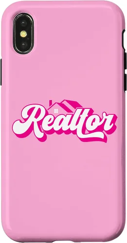 Vista 5 de iPhone 12 Pro Max Agente de Bienes Raíces Mujer Rosa Caso