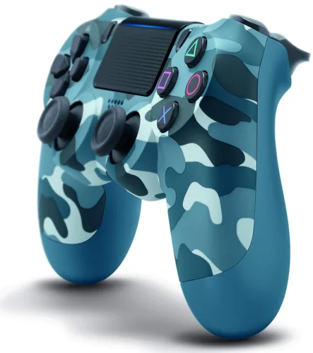 Vista 4 de DualShock 4 Wireless Controller for PlayStation 4 - Blue Camouflage (Renewed)