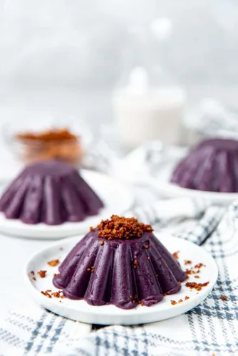 Vista 6 de MIKI'S UBE POWDER 3.53 oz, ñame morado, delicioso sabor totalmente natural para bebidas, té de burbujas y postres, Ube filipino