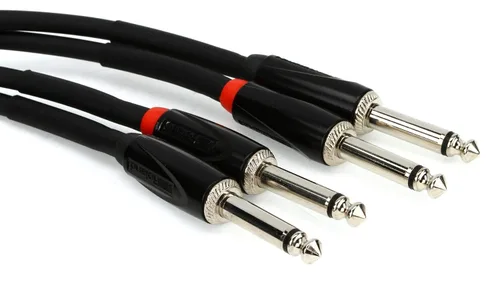 Vista 8 de Roland Cable de interconexión serie negro, doble de 1/4 pulgadas a 1/4 pulgadas, 10 pies