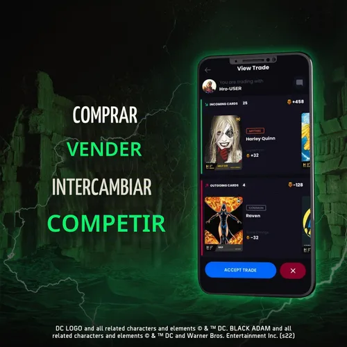 Vista 5 de HRO DC Comics Unlock The Multiverse Capítulo 2: caja de inicio premium, paquete de 8 tarjetas coleccionables NFT híbridas, paquete de 58 tarjetas