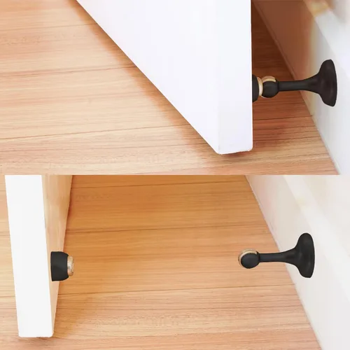 Vista 7 de Design House 189316-MB - Protector de pared magnético para puerta con punta magnética, topes de puerta de acero negro mate, paquete de 2
