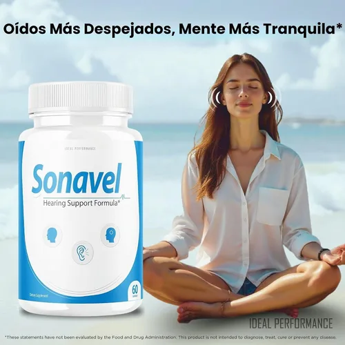Vista 2 de IDEAL PERFORMANCE Paquete de 2 pastillas para el tinnitus de fórmula de apoyo auditivo Sonavel (120 cápsulas)