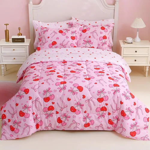 Vista 12 de Mooreeke Juego de edredón individual para niños de 6 piezas, juego de ropa de cama azul para adolescentes, cama de tren de microfibra para niños