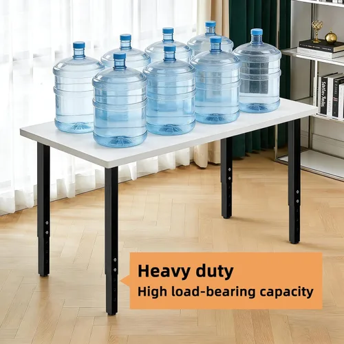 Vista 4 de QLLY Patas de mesa cuadradas ajustables, 24-40 pulgadas, 24-40 pulgadas, patas de mesa personalizadas para oficina en casa, juego de patas para Negro